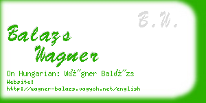 balazs wagner business card